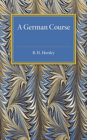 Couverture de l’ouvrage A German Course