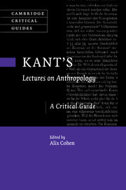 Couverture de l’ouvrage Kant's Lectures on Anthropology