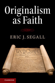 Couverture de l’ouvrage Originalism as Faith