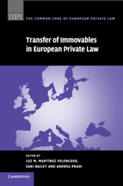 Couverture de l’ouvrage Transfer of Immovables in European Private Law