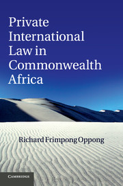 Couverture de l’ouvrage Private International Law in Commonwealth Africa