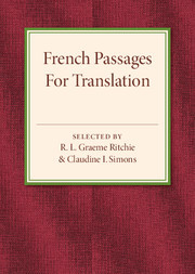 Couverture de l’ouvrage French Passages for Translation