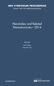 Couverture de l’ouvrage Nanotubes and Related Nanostructures 2014: Volume 1700