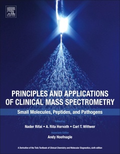 Couverture de l’ouvrage Principles and Applications of Clinical Mass Spectrometry