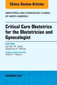 Couverture de l’ouvrage Critical Care Obstetrics for the Obstetrician and Gynecologist, An Issue of Obstetrics and Gynecology Clinics of North America