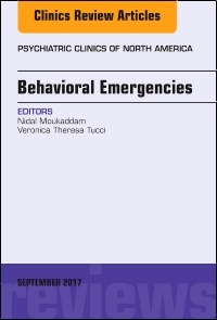 Cover of the book Behavioral Emergencies, An Issue of Psychiatric Clinics of North America