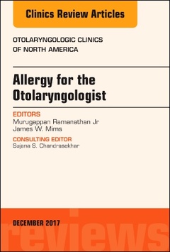 Couverture de l’ouvrage Allergy for the Otolaryngologist, An Issue of Otolaryngologic Clinics of North America