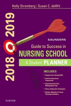 Couverture de l’ouvrage Saunders Guide to Success in Nursing School, 2018-2019