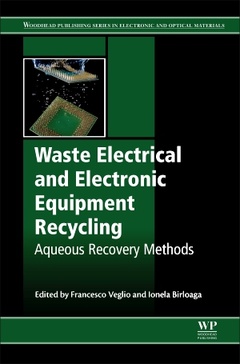 Couverture de l’ouvrage Waste Electrical and Electronic Equipment Recycling