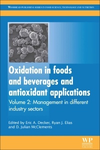 Couverture de l’ouvrage Oxidation in Foods and Beverages and Antioxidant Applications