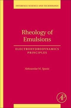 Couverture de l’ouvrage Rheology of Emulsions