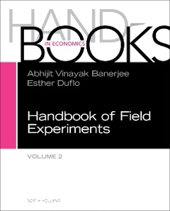 Couverture de l’ouvrage Handbook of Field Experiments