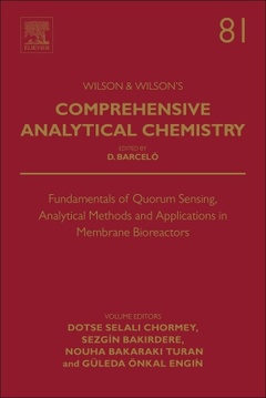 Couverture de l’ouvrage Fundamentals of Quorum Sensing, Analytical Methods and Applications in Membrane Bioreactors