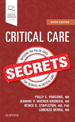 Couverture de l’ouvrage Critical Care Secrets