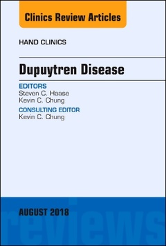 Couverture de l’ouvrage Dupuytren Disease, An Issue of Hand Clinics