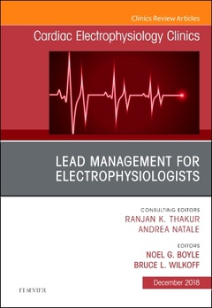 Couverture de l’ouvrage Lead Management for Electrophysiologists, An Issue of Cardiac Electrophysiology Clinics