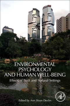 Couverture de l’ouvrage Environmental Psychology and Human Well-Being