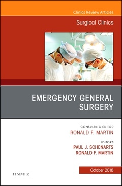 Couverture de l’ouvrage Emergency General Surgery, An Issue of Surgical Clinics
