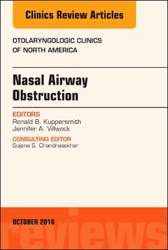 Couverture de l’ouvrage Nasal Airway Obstruction, An Issue of Otolaryngologic Clinics of North America