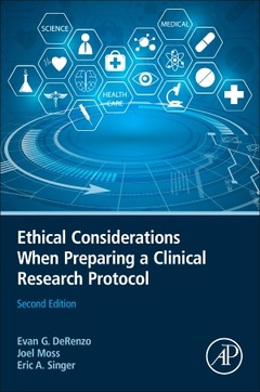 Couverture de l’ouvrage Ethical Considerations When Preparing a Clinical Research Protocol