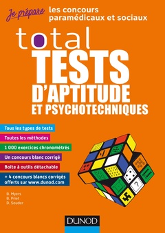 Couverture de l’ouvrage TOTAL Tests d'aptitude et psychotechniques - Concours paramédicaux et sociaux