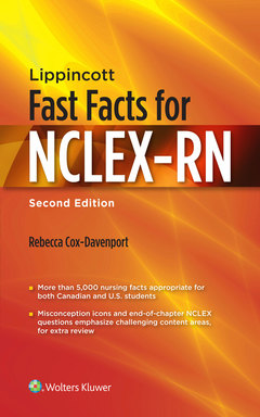 Couverture de l’ouvrage Lippincott Fast Facts for NCLEX-RN