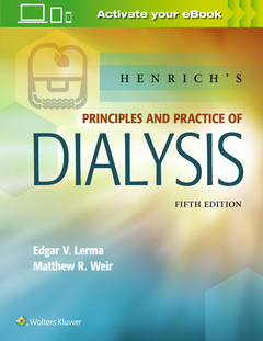 Couverture de l’ouvrage Henrich's Principles and Practice of Dialysis