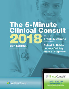 Couverture de l’ouvrage 5-Minute Clinical Consult 2018