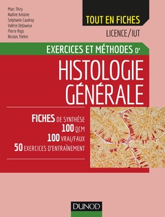 Couverture de l’ouvrage Exercices et méthodes d'histologie générale