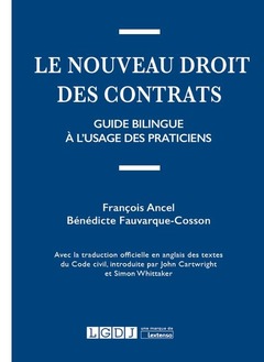 Cover of the book Le nouveau droit des contrats