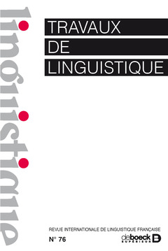 Cover of the book Travaux de linguistique 2018/1 - 76 - Varia