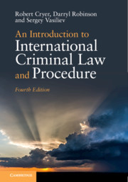 Couverture de l’ouvrage An Introduction to International Criminal Law and Procedure