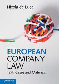 Couverture de l’ouvrage European Company Law