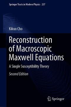 Cover of the book Reconstruction of Macroscopic Maxwell Equations