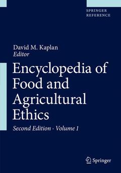 Couverture de l’ouvrage Encyclopedia of Food and Agricultural Ethics