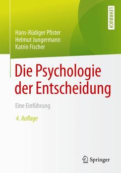 Couverture de l’ouvrage Die Psychologie der Entscheidung