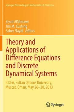 Cover of the book Theory and Applications of Difference Equations and Discrete Dynamical Systems