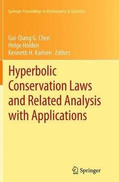 Couverture de l’ouvrage Hyperbolic Conservation Laws and Related Analysis with Applications