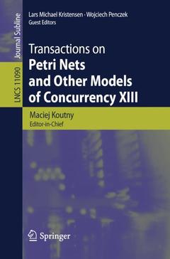 Couverture de l’ouvrage Transactions on Petri Nets and Other Models of Concurrency XIII