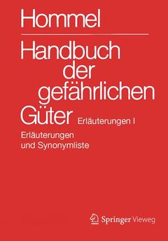 Couverture de l’ouvrage Handbuch der gefährlichen Güter. Erläuterungen I