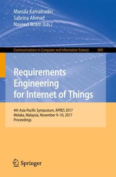 Couverture de l’ouvrage Requirements Engineering for Internet of Things