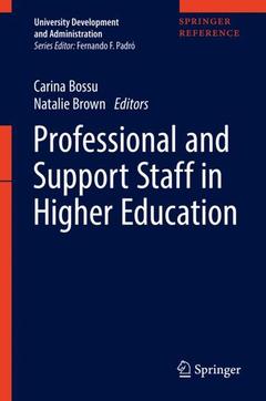 Couverture de l’ouvrage Professional and Support Staff in Higher Education
