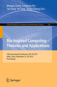 Couverture de l’ouvrage Bio-Inspired Computing -- Theories and Applications