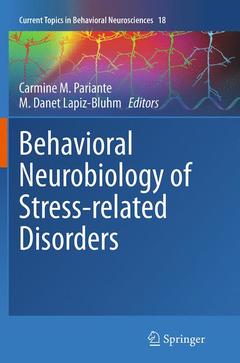 Couverture de l’ouvrage Behavioral Neurobiology of Stress-related Disorders