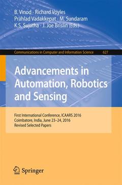 Couverture de l’ouvrage Advancements in Automation, Robotics and Sensing