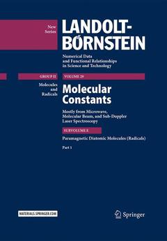 Cover of the book Molecular Constants Mostly from Microwave, Molecular Beam, and Sub-Doppler Laser Spectroscopy