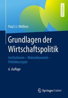 Cover of the book Grundlagen der Wirtschaftspolitik