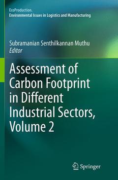 Couverture de l’ouvrage Assessment of Carbon Footprint in Different Industrial Sectors, Volume 2