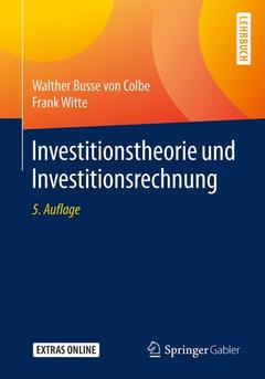 Cover of the book Investitionstheorie und Investitionsrechnung