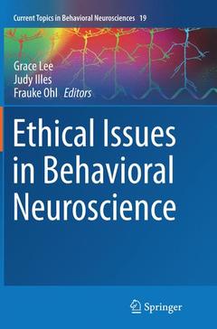 Couverture de l’ouvrage Ethical Issues in Behavioral Neuroscience